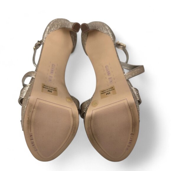 Gianni Bini Corielle Metallic Gold Heels Women's Stiletto Dress Evening Formal 9 - Picture 7 of 8